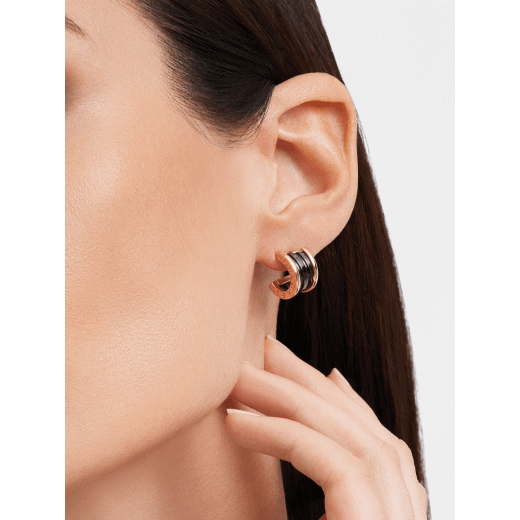 18K Rose Gold Black Ceramic B.zero1 Earrings