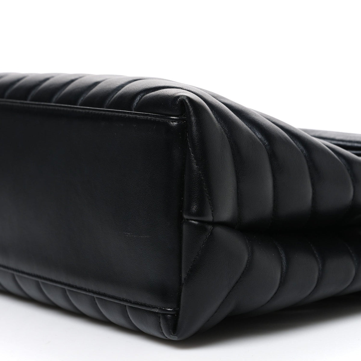 Saint Laurent Calfskin Y Quilted Monogram Medium Loulou Chain Satchel Black