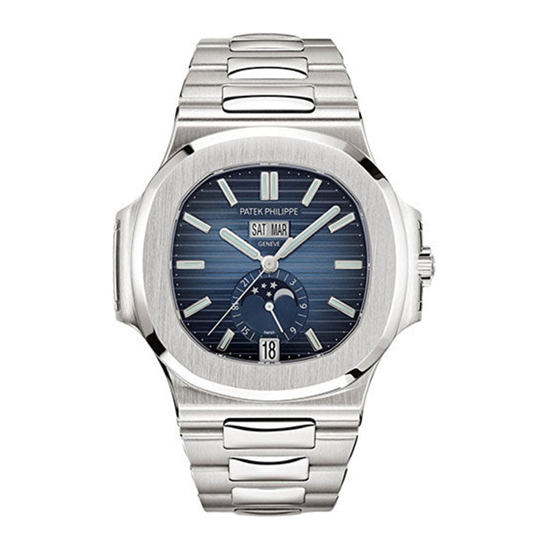 P. Philippe Nautilus Annual Calendar Moon Phases - 40.5 mm - Steel - Blue Dial - 5726/1A-014
