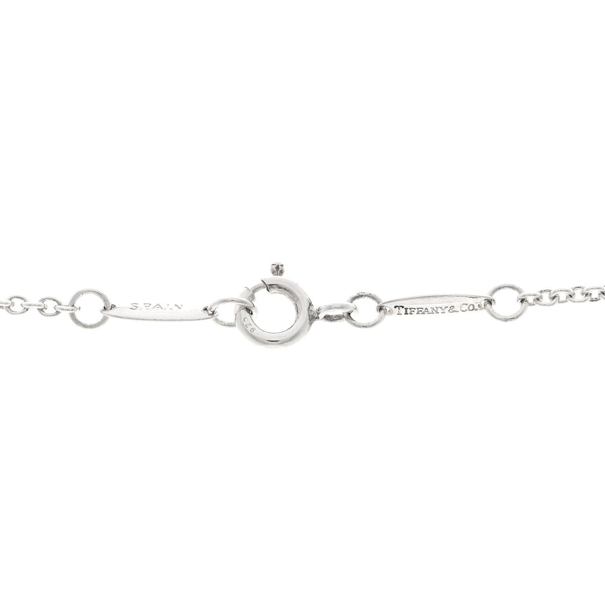 Tiffany Sterling Silver Elsa Peretti 22mm Open Heart Pendant Necklace