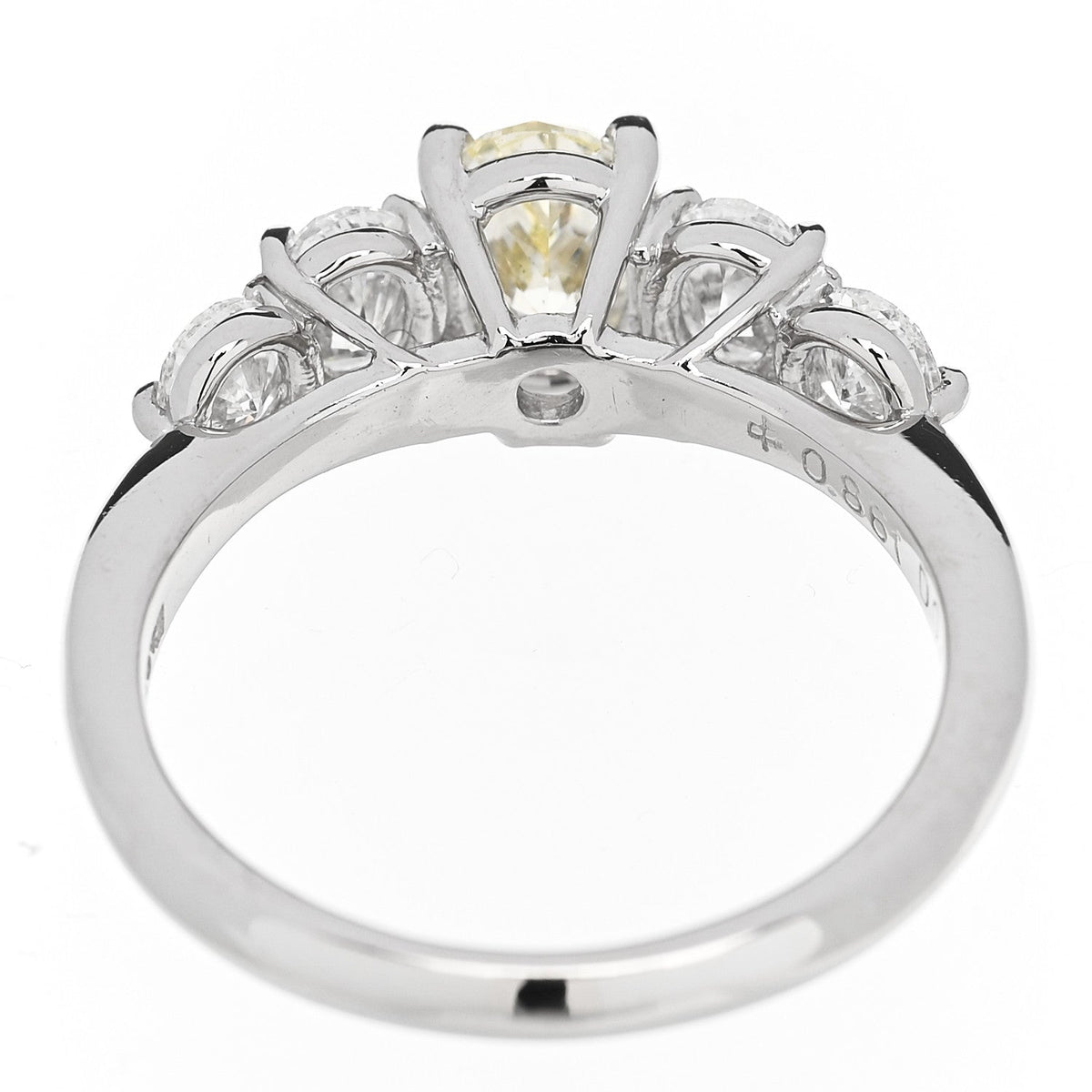 Parker & West by FASHIONPHILEPlatinum Yellow Diamond 1.71ctw Five Stone Ring 51 5.75