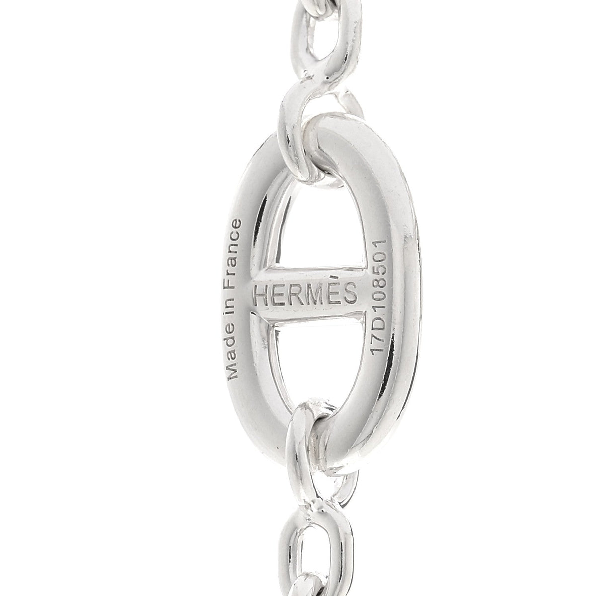 Hermes Sterling Silver Farandole Necklace 80