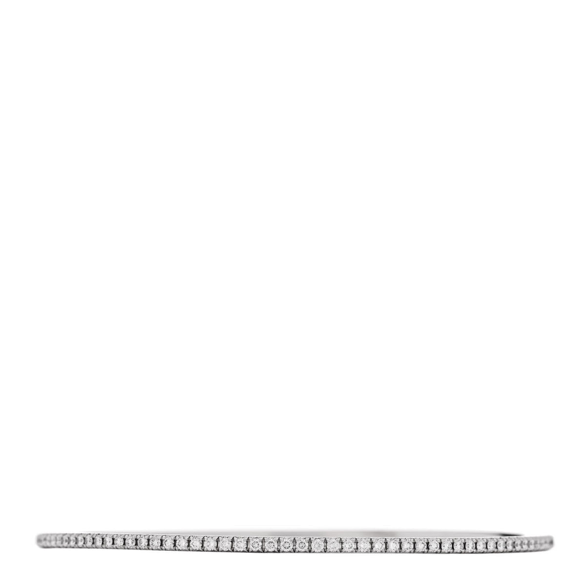 18K White Gold Diamond Metro Pave Bangle Bracelet
