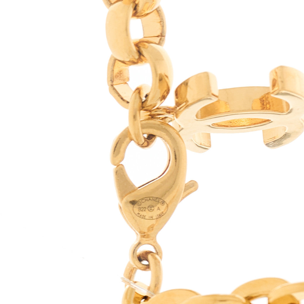 Chanel Metal 31 Rue Cambon Door Long Necklace Gold