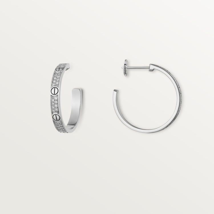 18K Gold Diamonds Cartier Love Earrings