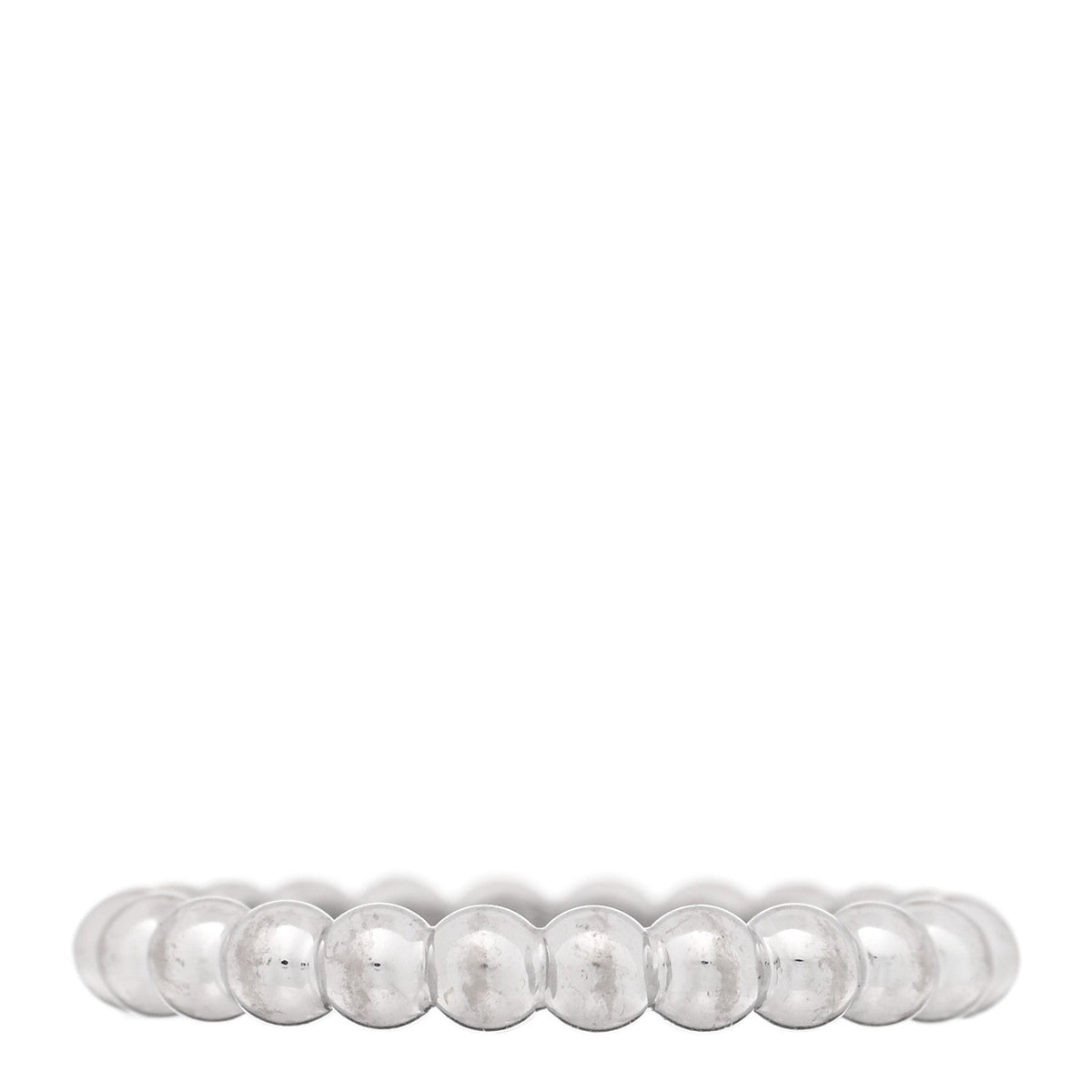 18K White Gold Medium Perlee Ring 53 6.5