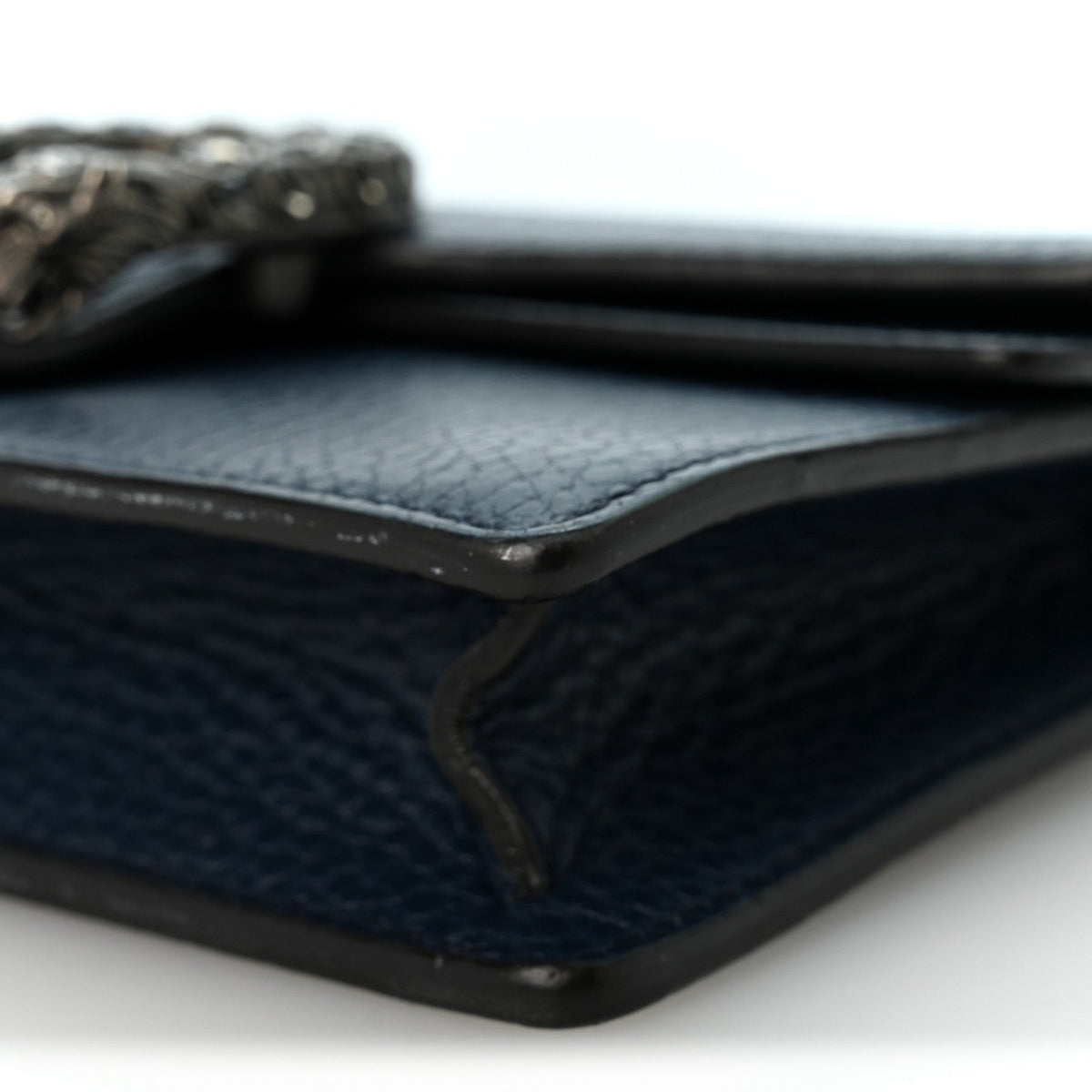 Gucci Dollar Calfskin Crystal Super Mini Dionysus Shoulder Bag Blue Agata