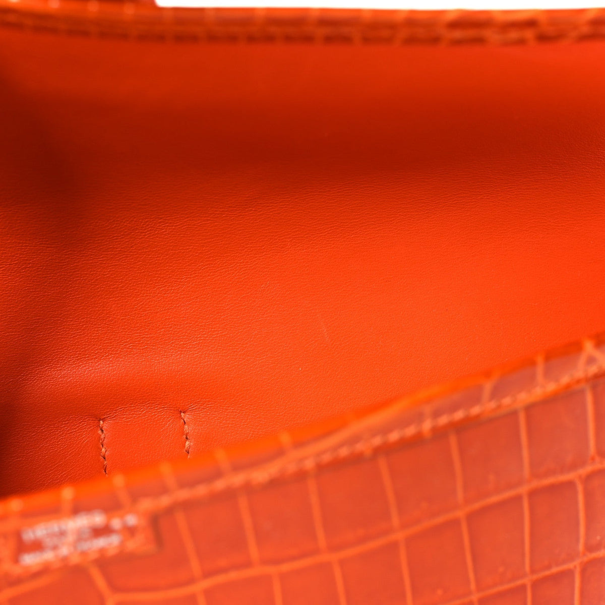 Hermes Shiny Niloticus Crocodile Jige Elan 29 Clutch Bougainvillea