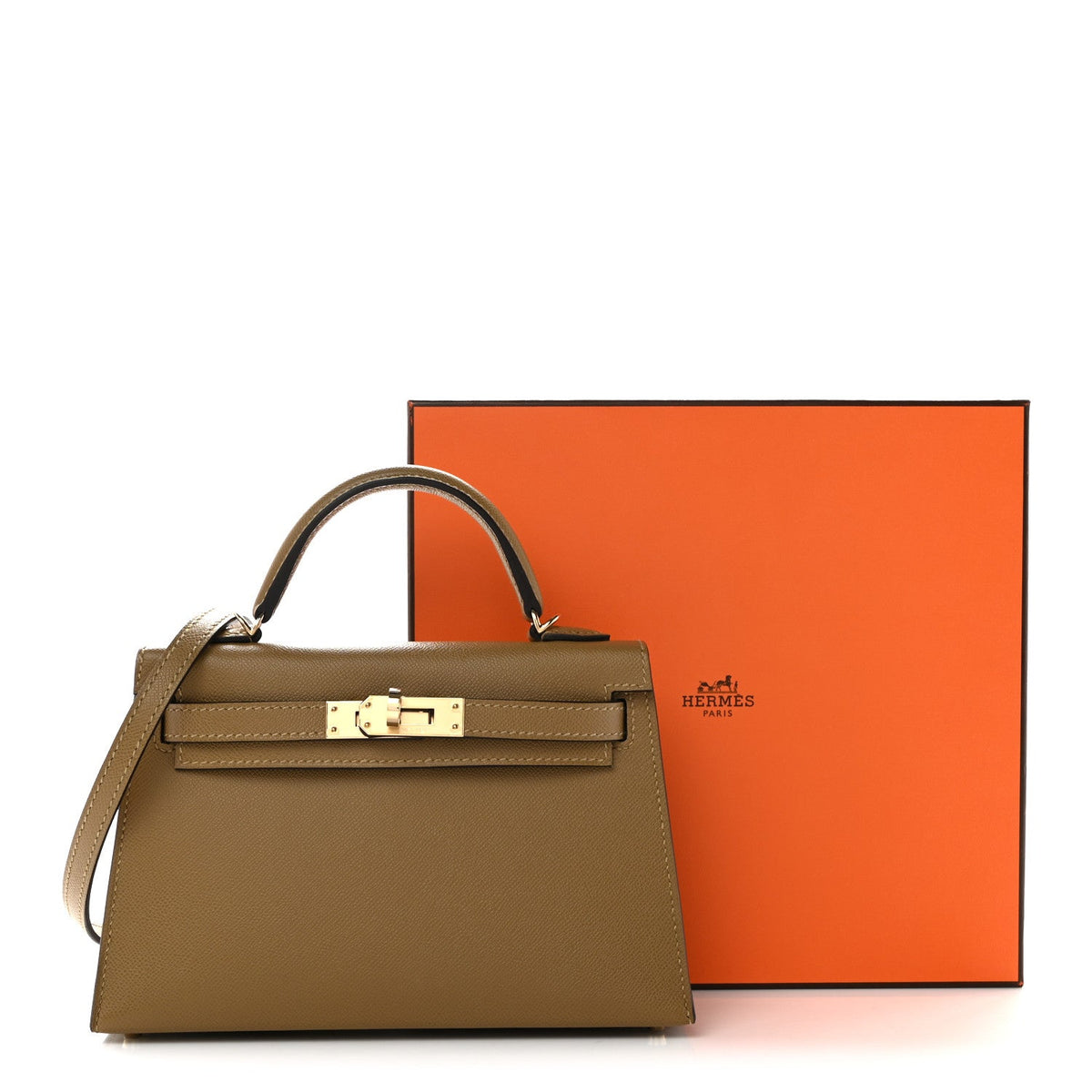 Hermes Madame Calfskin Mini Kelly Sellier 20 Dune