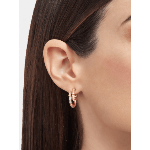 18K Gold Diamonds BVLGARI Serpenti Viper Earrings