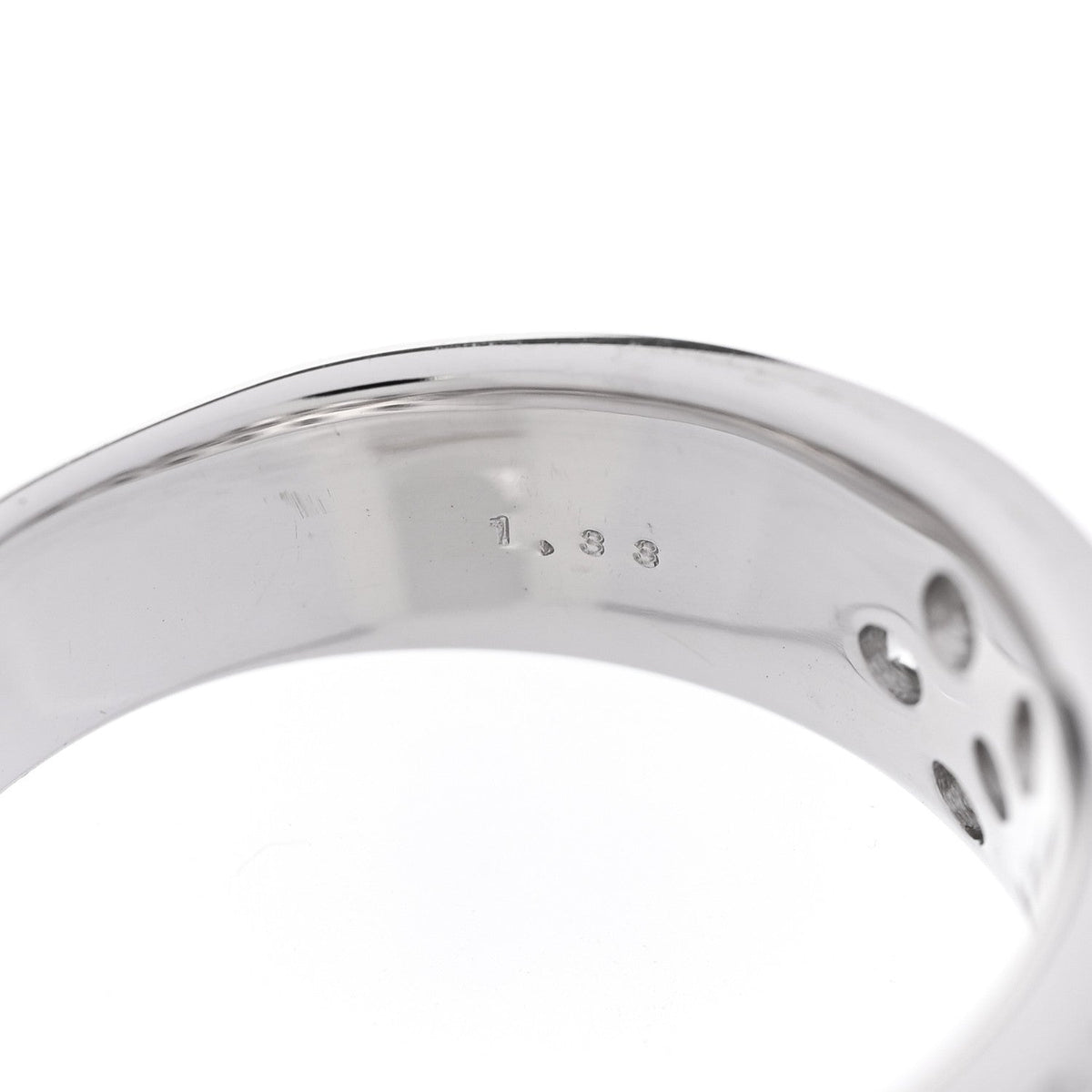 Parker & West 18K White Gold Diamond 1.33ct Half Band Ring 54 7