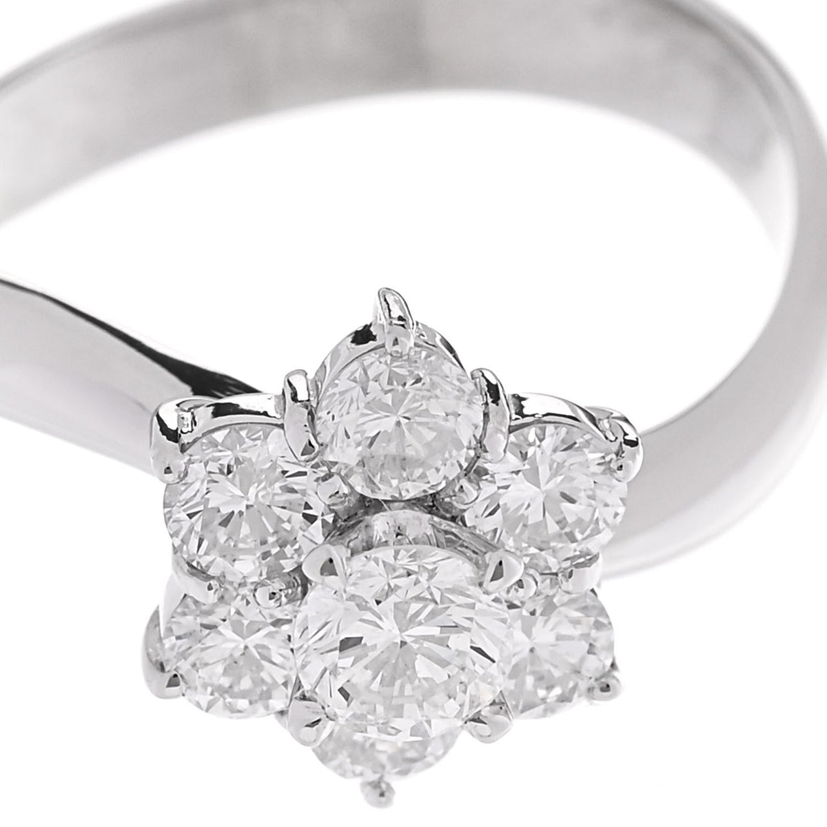Parker & West by FASHIONPHILEPlatinum Diamond 1.02ctw Flower Ring 54 7