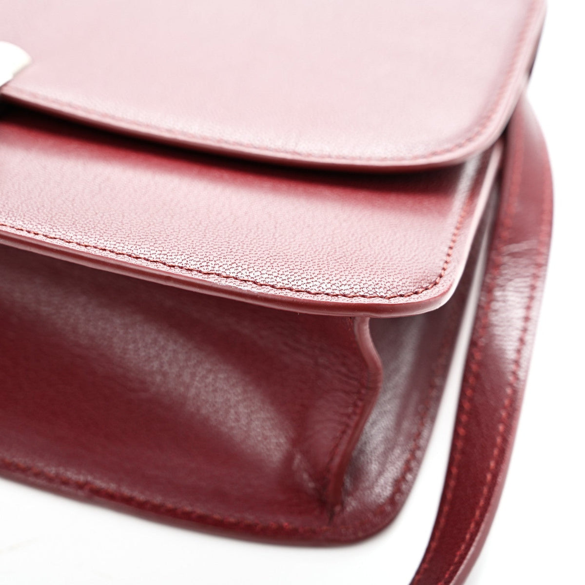 The Row Goatskin The Sofia 8.75 Crossbody Burgundy