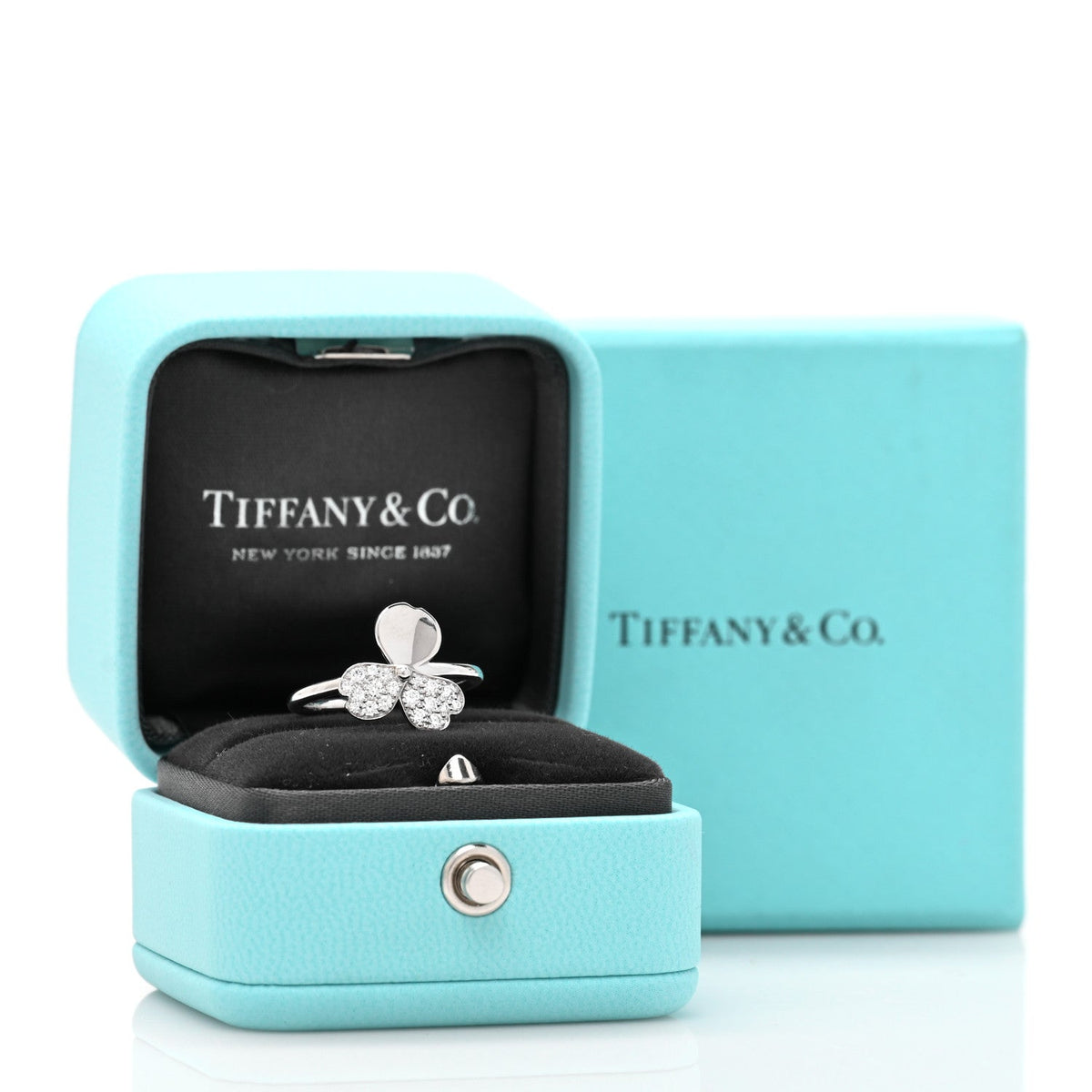 Tiffany Platinum Diamond Paper Flowers Ring 50 5.25