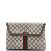 Ophidia Flap Clutch GG Coated Canvas Large