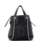 Coco Eyelets Shopping Tote Calfskin Small