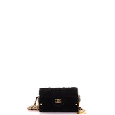 CC Barrel Chain Crossbody Bag Camellia Velvet Small