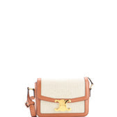 Triomphe Shoulder Bag Canvas with Leather Teen