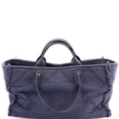 Double Face Deauville Tote Fringe Quilted Canvas Medium