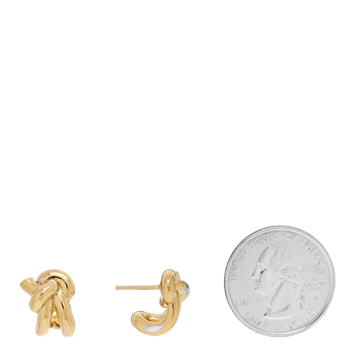 Bottega VenetaSterling Silver Knot Earrings Gold