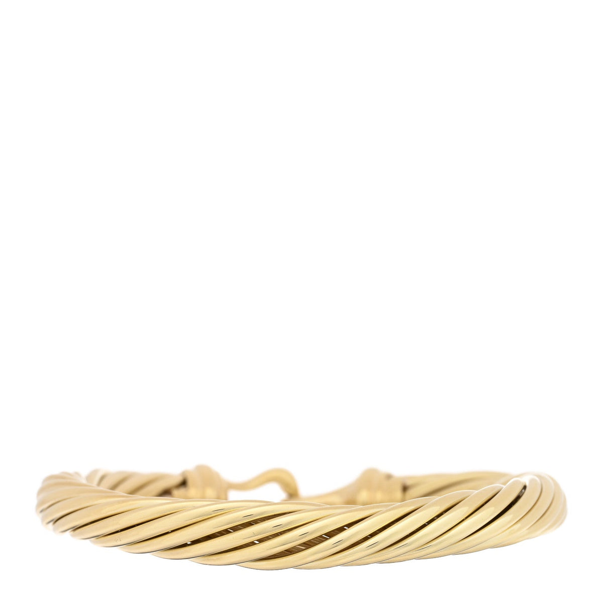 14K Yellow Gold 7mm Buckle Cable Bracelet