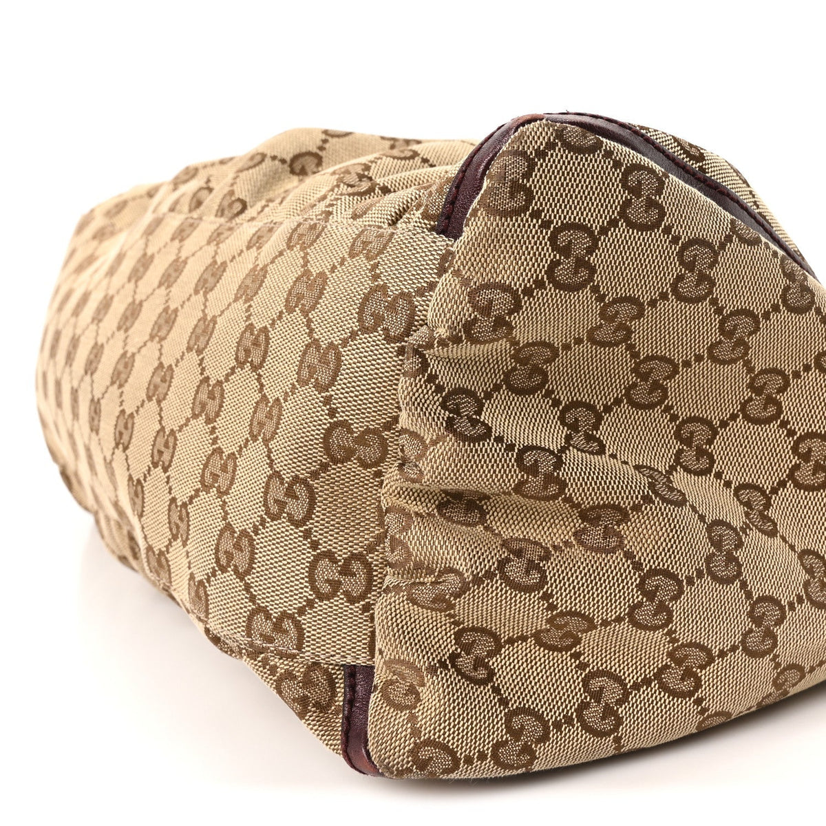 Gucci Metallic Monogram Large D Gold Hobo Purple