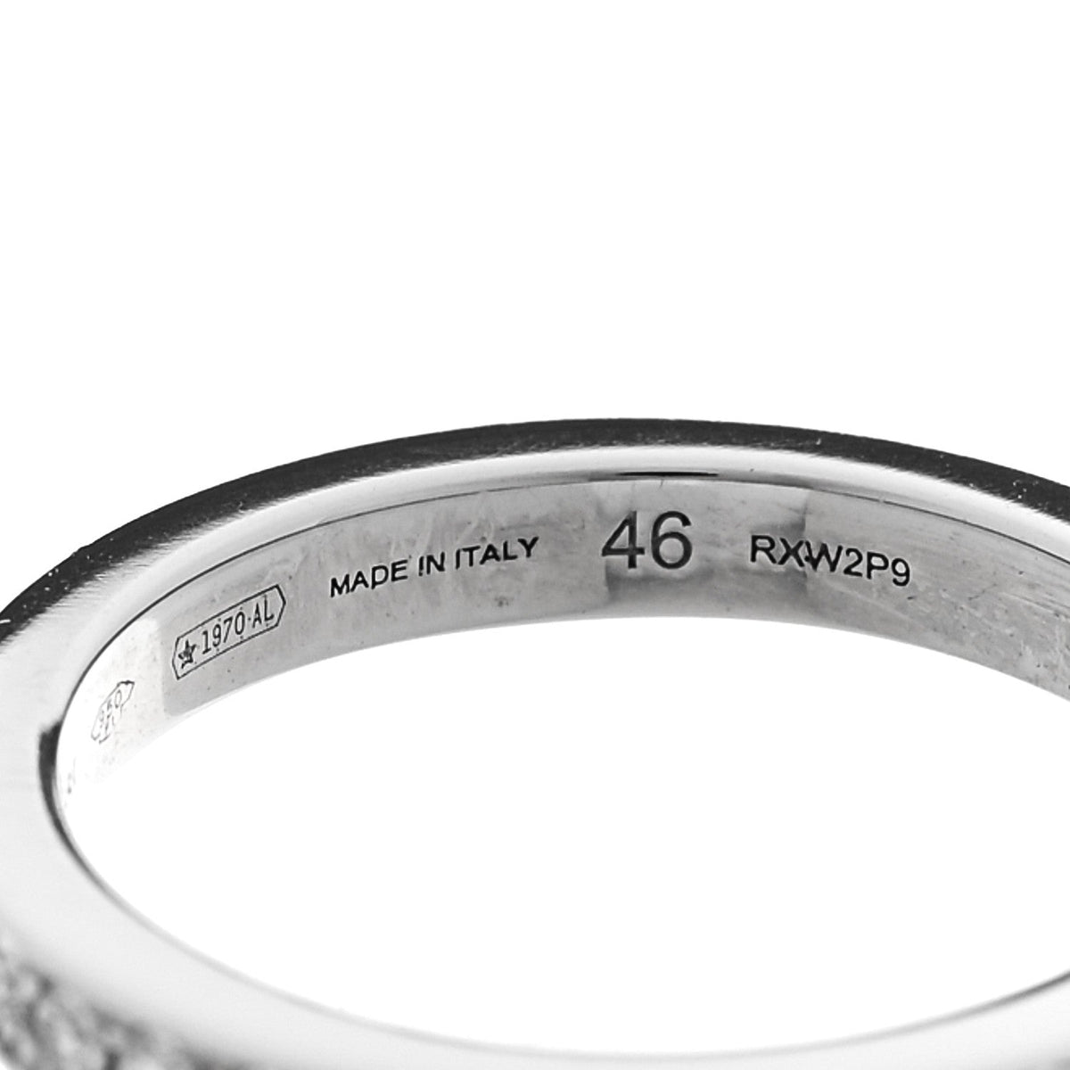 Bulgari Platinum Diamond Dedicata A Venezia Wedding Band Ring 46 3.75