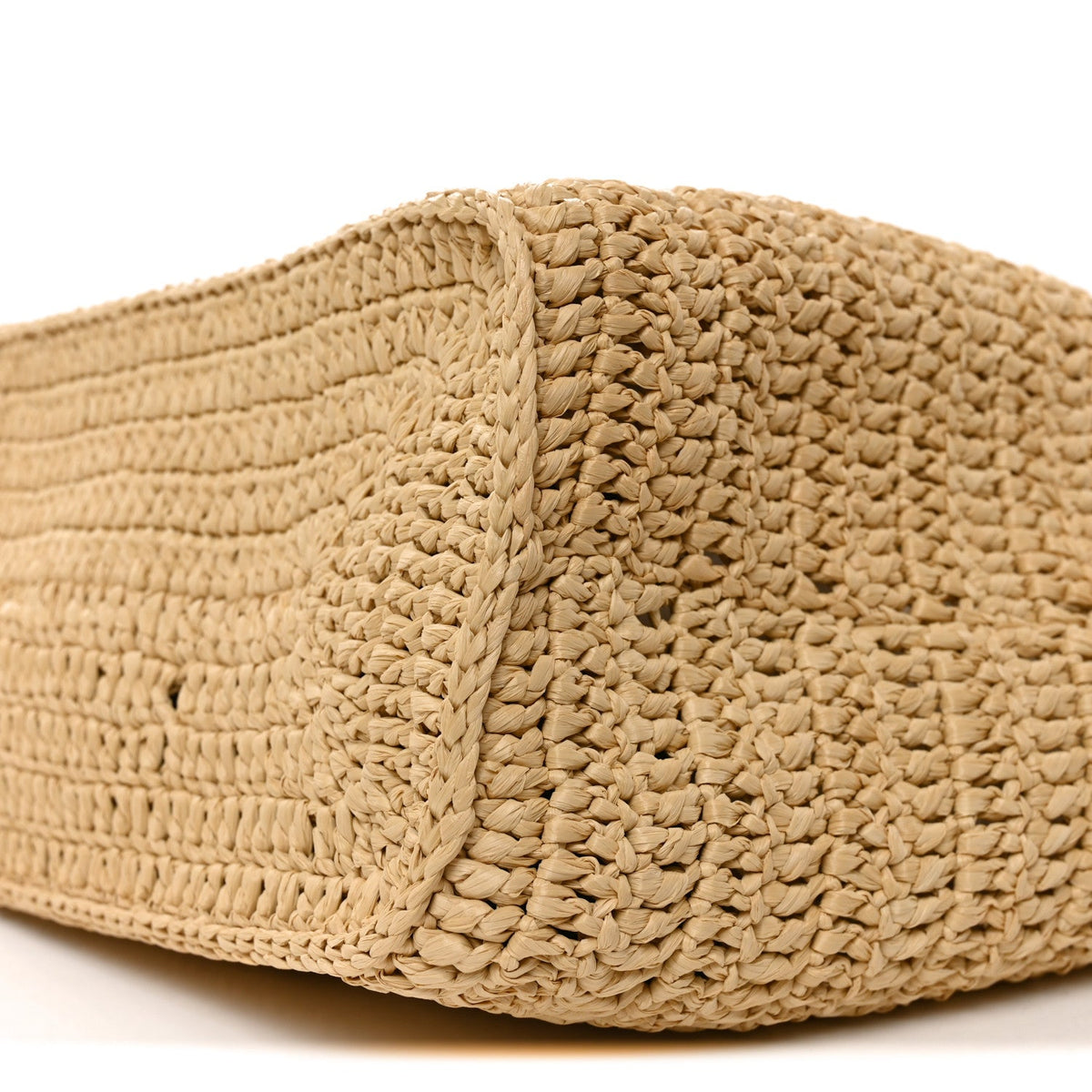 Saint Laurent Raffia Rive Gauche Tote Natural