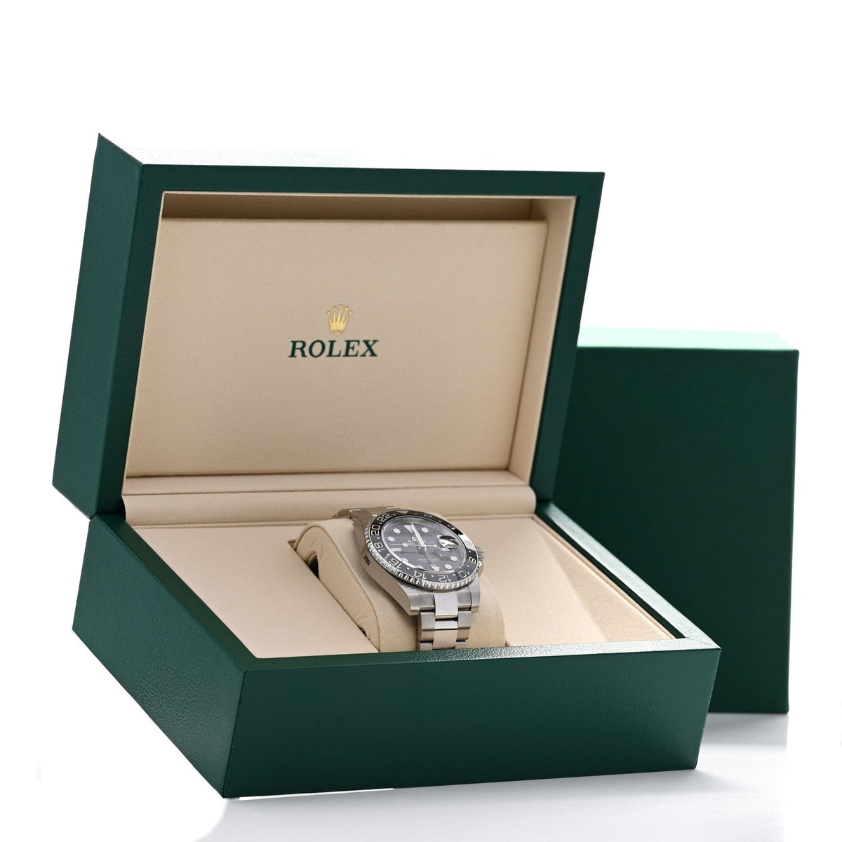 Rolex Stainless Steel 40mm GMT Master II Watch Black 126710GRNR