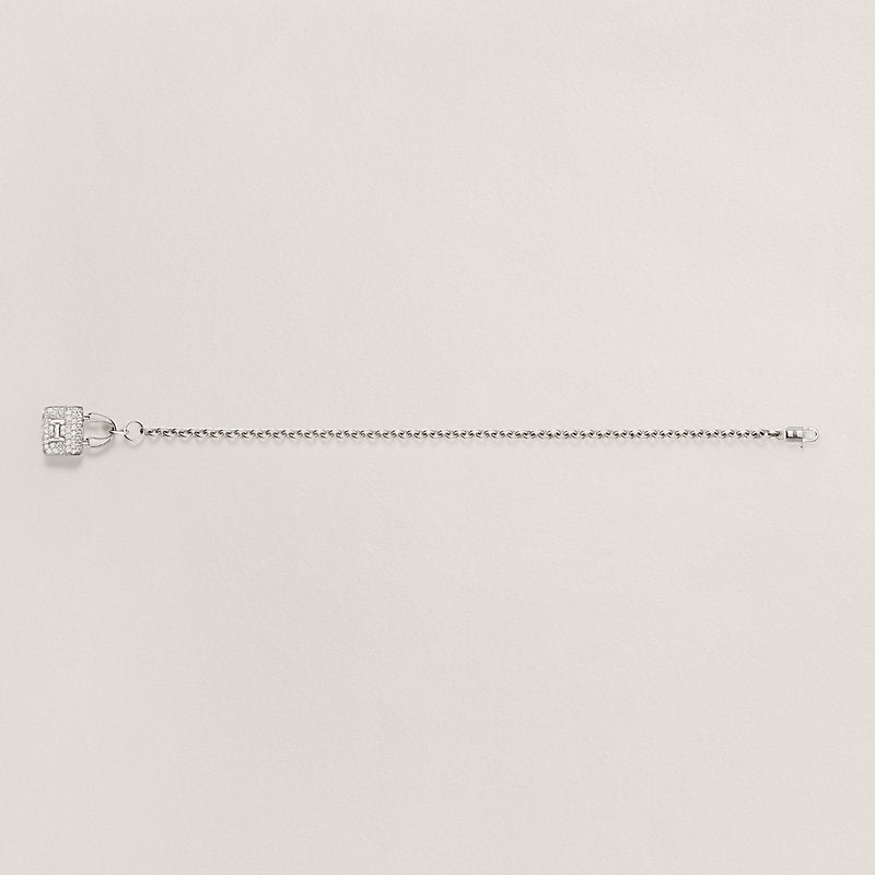 18K Gold Diamond Hermes Amulettes Constance Bracelet