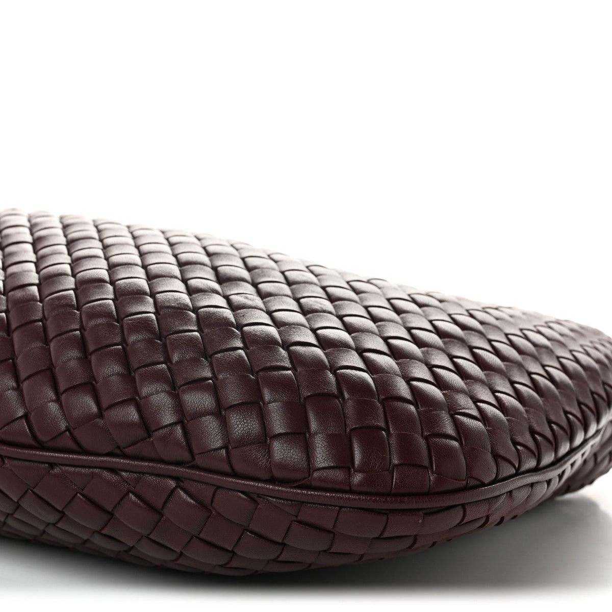 Bottega Veneta Lambskin Intrecciato Medium Padded Veneta Deep Mahogany