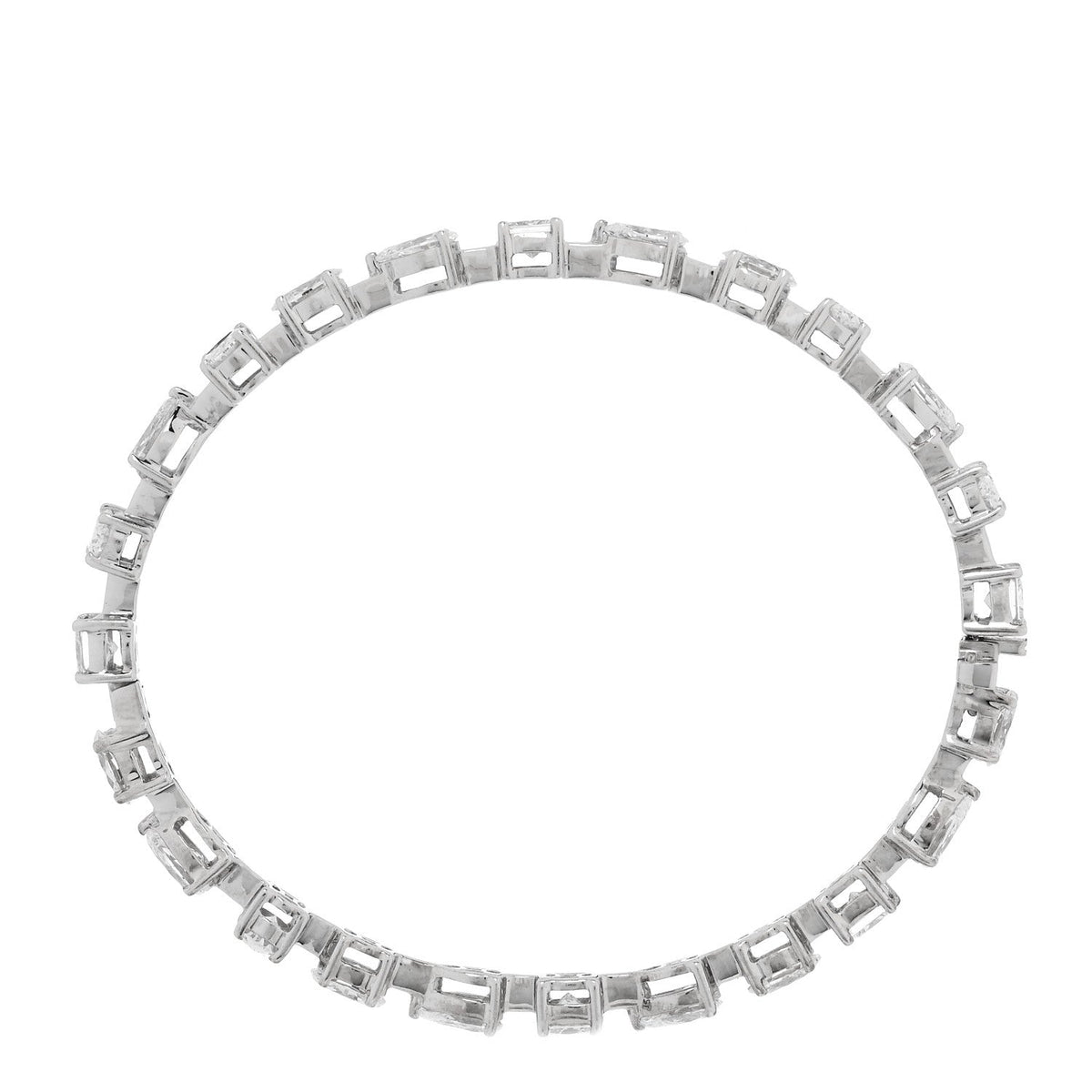 Parker & West by FASHIONPHILE18K White Gold Diamond 5.50ctw Emerald Marquis Oval Pear Princess Cut Bracelet