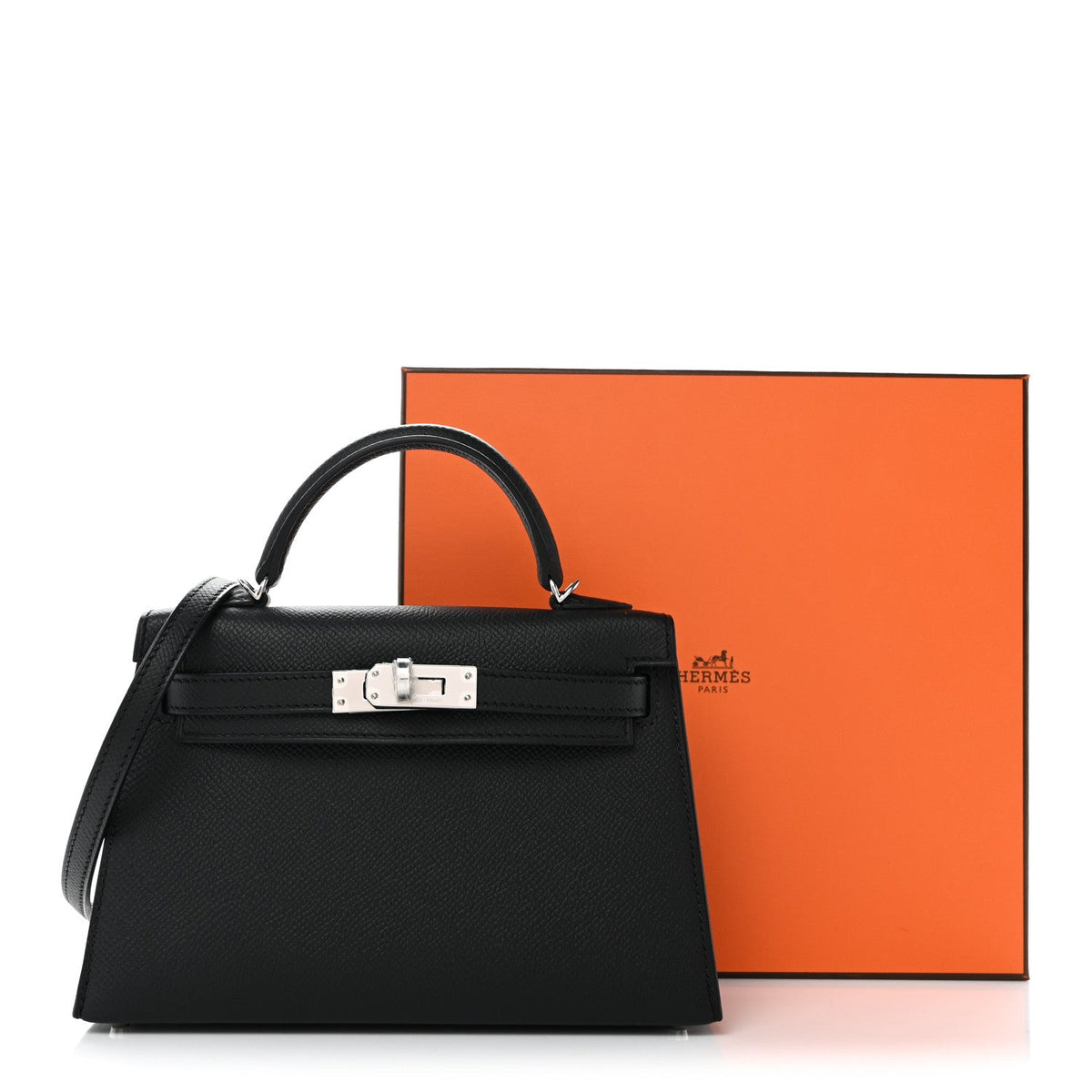 Hermes Epsom Mini Kelly Sellier 20 Black