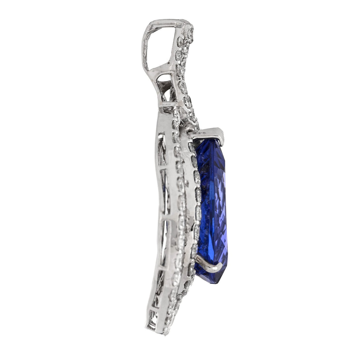 Parker & West by FASHIONPHILE18K White Gold Diamond Tanzanite 4.40ctw Pear Cut Pendant