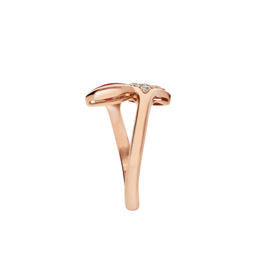 Bulgari 18K Rose Gold Carnelian Diamond Divas' Dream Ring