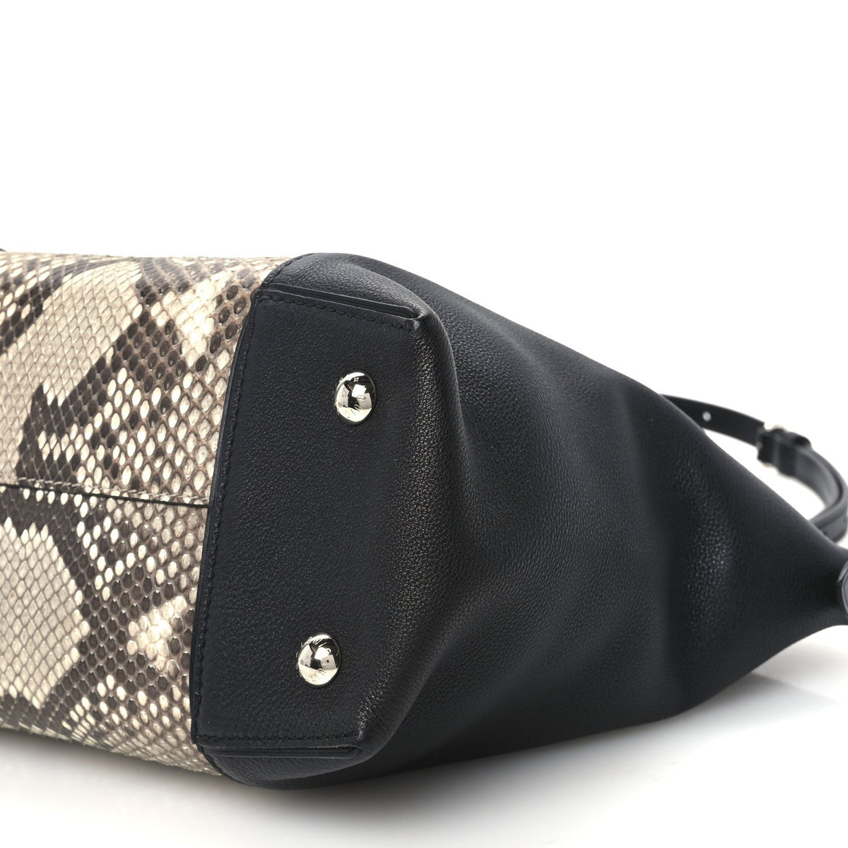 Louis Vuitton Snakeskin Soft Lockit PM Tote Bag Black
