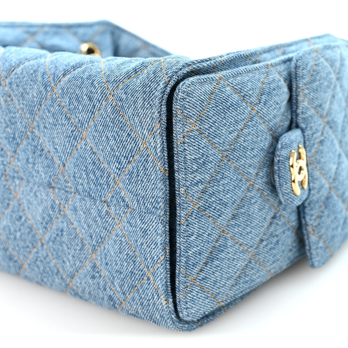 Chanel Denim Quilted Small Chanel 25 Handbag Blue