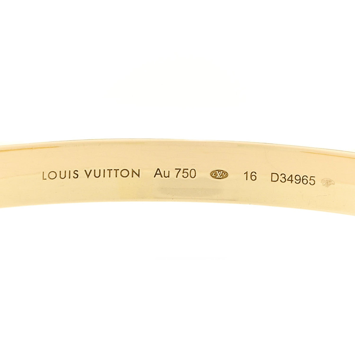 18K Yellow Gold LV Volt Cuff Bracelet