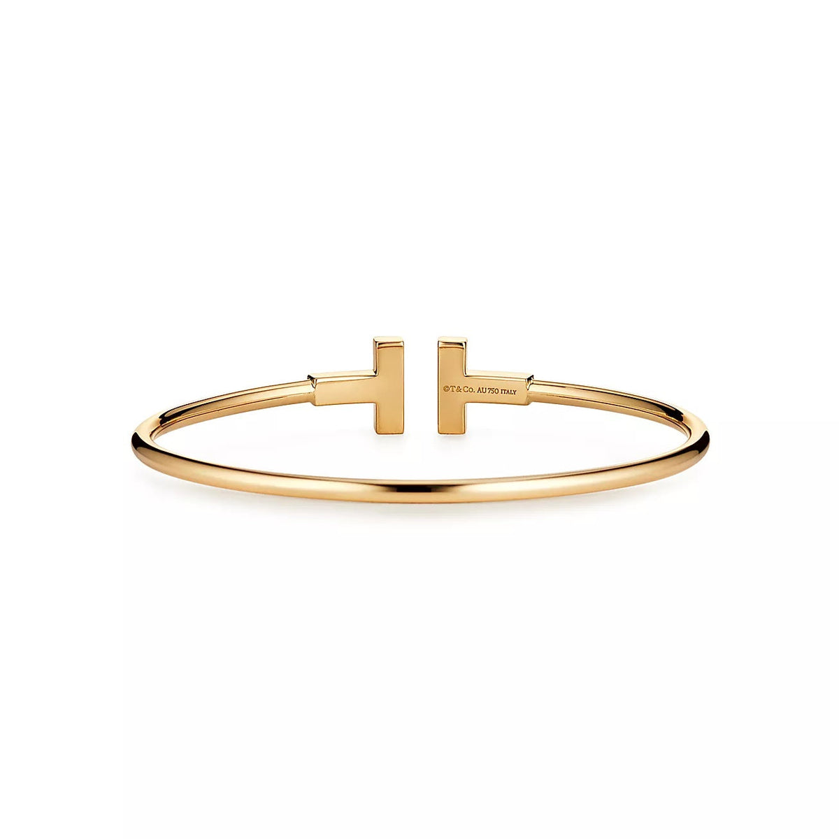 18K Gold Diamonds Tiffany T Diamond Wire Bracelet