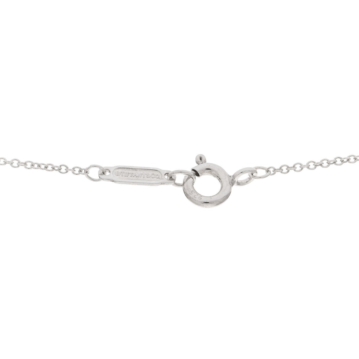 Tiffany Sterling Silver Twist Knot Pendant Necklace 40.6cm
