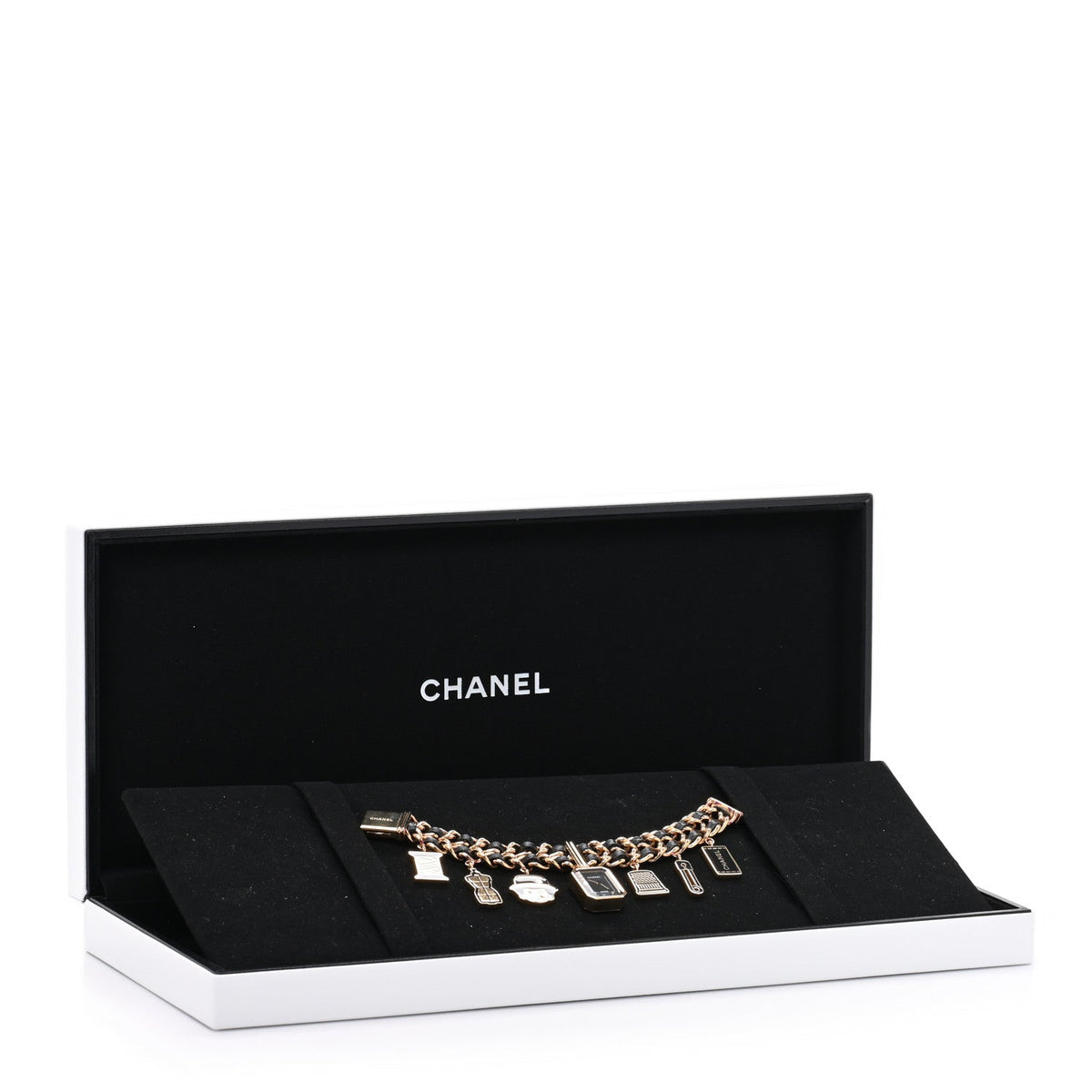 Chanel Stainless Steel Lambskin 20mm Premiere Charm Couture Watch S