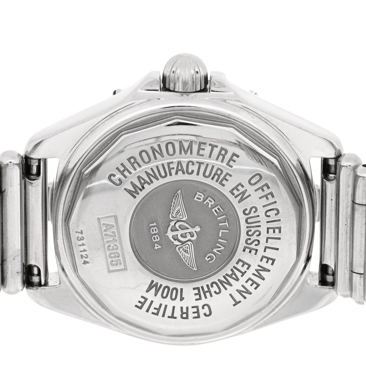 Breitling Stainless Steel Diamond Mother of Pearl 32mm Lady Cockpit Quartz Watch A71365