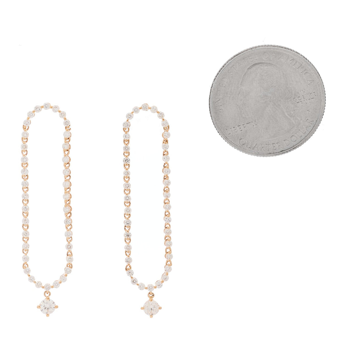 Anita Ko18K Rose Gold Diamond Loop Earrings