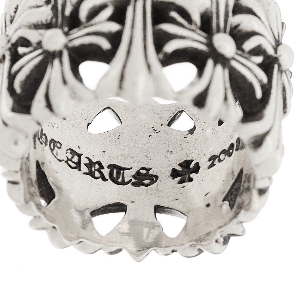 Chrome HeartsSterling Silver Cemetery Cross Ring 54 6.75