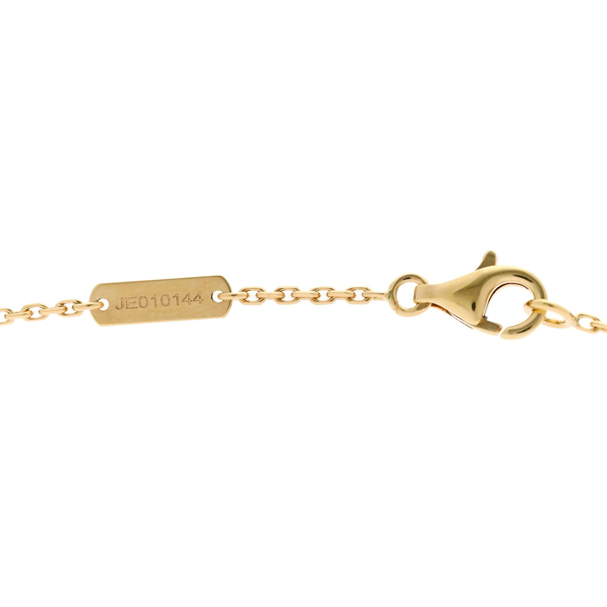 Van Cleef & Arpels 18K Yellow Gold Carnelian Vintage Alhambra Pendant Necklace