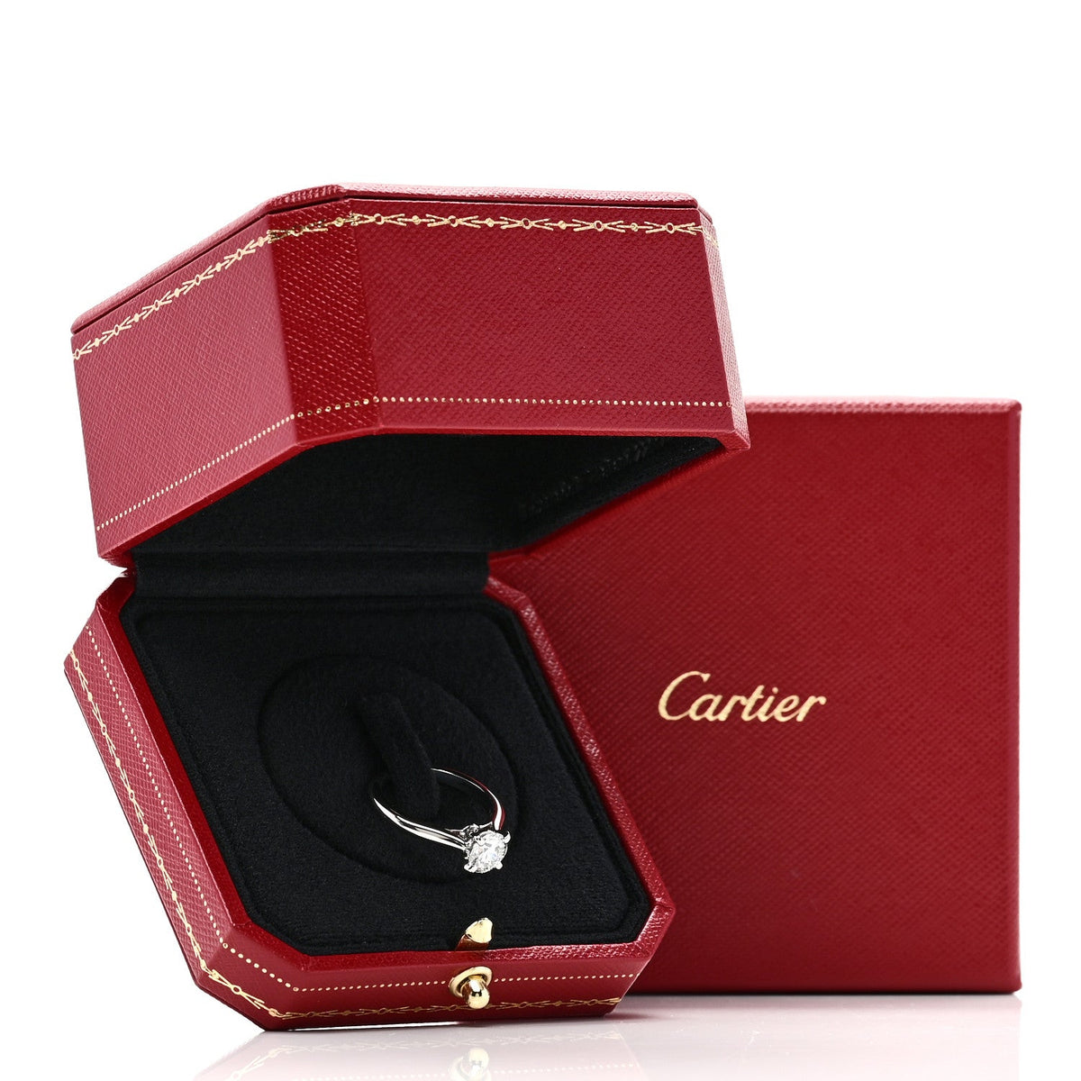 Cartier Platinum Diamond 1.05ct 1895 Solitaire Engagement Ring 51 5.75