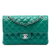 Classic Double Flap Bag Quilted Caviar Small
