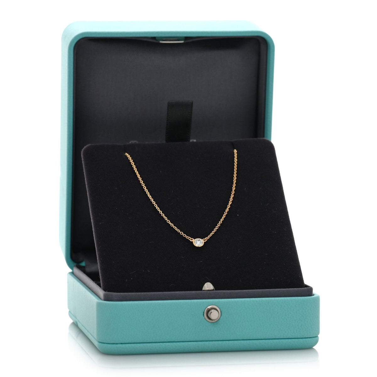 18K Yellow Gold Diamond .12ct Elsa Peretti Diamonds by the Yard Pendant Necklace
