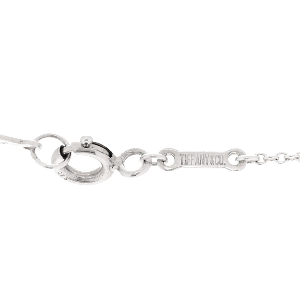 Tiffany Sterling Silver Elsa Peretti Open Tear Drop Pendant Necklace