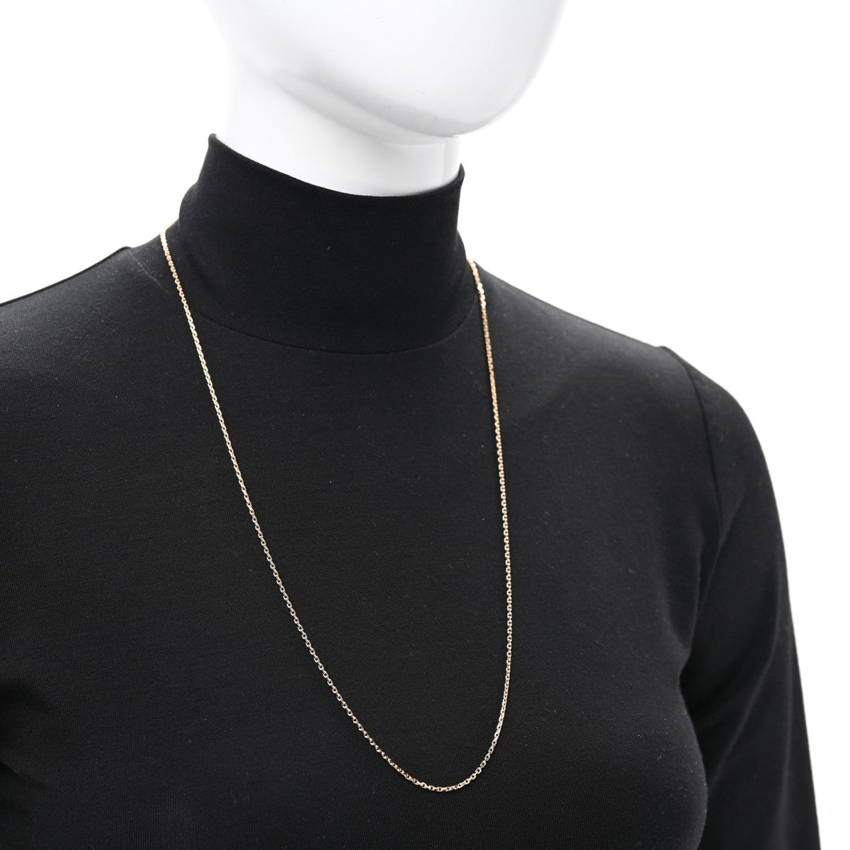 18K Yellow Gold Trace Chain 70cm